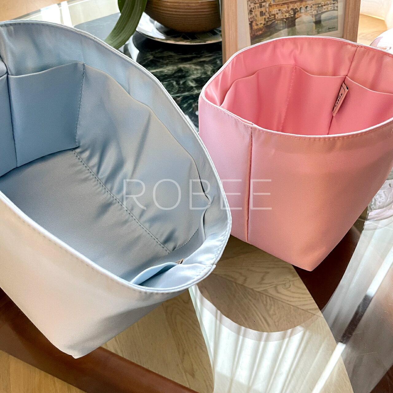 ROBEE適用愛馬仕Picotin18菜籃子綢緞內膽包防水內襯收納包包中包
