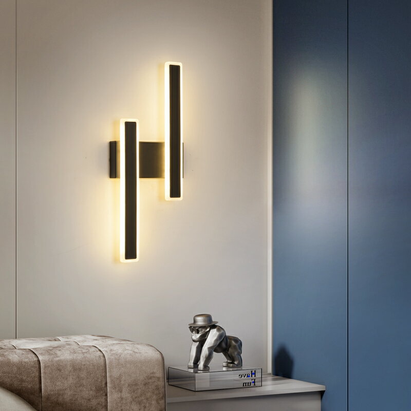 新款床頭壁燈臥室北歐簡約現代led創意過道走廊客廳背景燈具