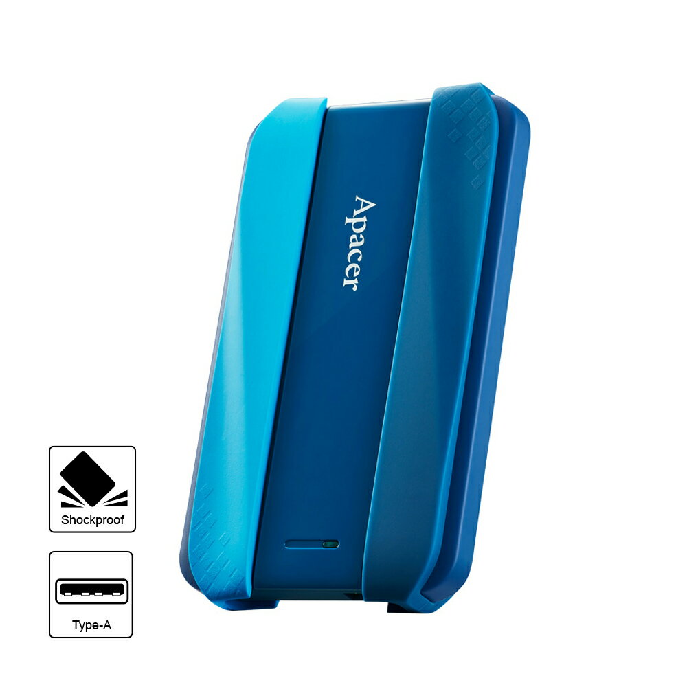 Apacer 宇瞻 AC533 1TB USB3.2 Gen1 2.5吋防護型行動硬碟-藍