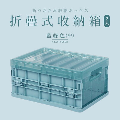 收納箱/折疊箱 折疊收納箱(中)2入 三色可選 dayneeds