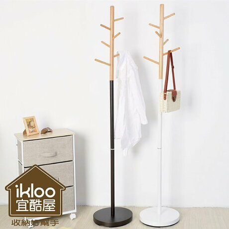 Bo雜貨 Yv5137 Ikloo台灣製衣帽架衣架衣桿掛衣架木架掛勾掛架帽子玄關臥室 Bo雜貨 Rakuten樂天市場