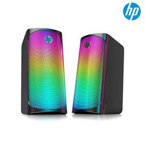 HP惠普 DHE-6004 炫彩燈光喇叭音響 RGB燈效喇叭 線控喇叭 電腦喇叭 2.0雙聲道喇叭 電競