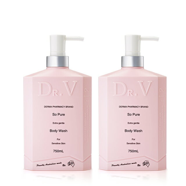 【澳洲Dr. V 】專業級配方-純淨溫和沐浴乳-( 2入組-750ml/瓶)