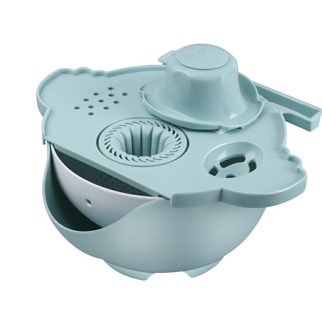 (擠水器)（蔬菜脫水器）【蔬菜】多功能切菜神器廚房用品家用擦土豆切片刨絲洗菜瀝水籃萬能切菜器