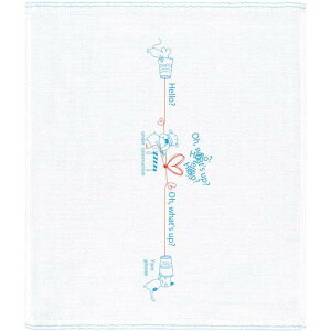 【領券滿額折100】日本【KONTEX】貓咪話筒圖案短紗布毛巾(33x38 cm)