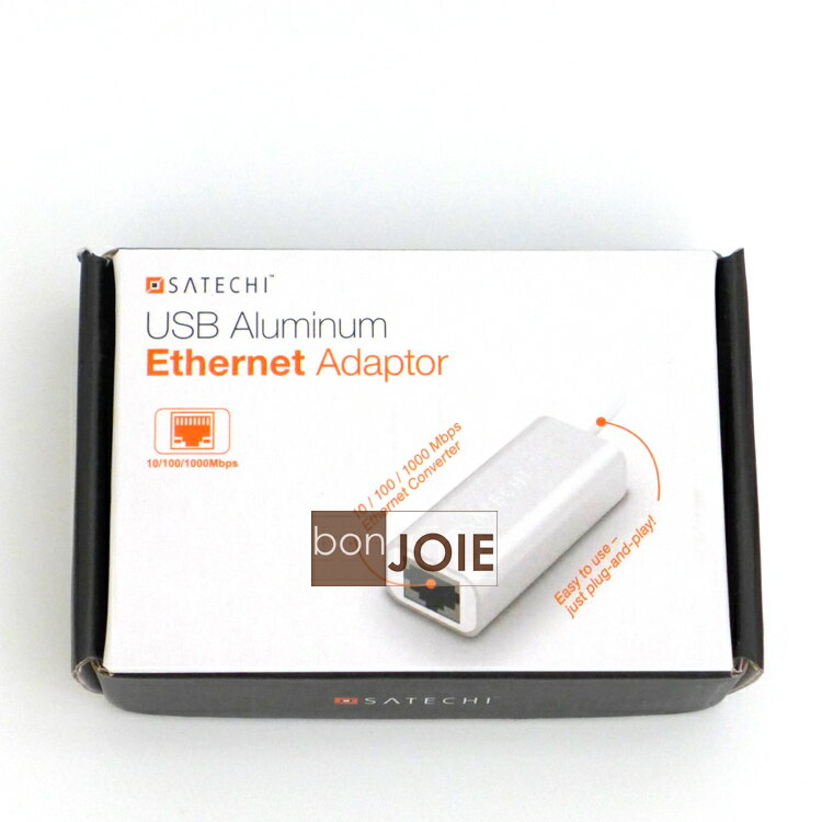 <br/><br/>  ::bonJOIE:: 美國進口 Satechi USB Aluminum Rounded Hub USB 3.0 to Ethernet LAN 高速網路卡 (全新盒裝) Network Adapter<br/><br/>
