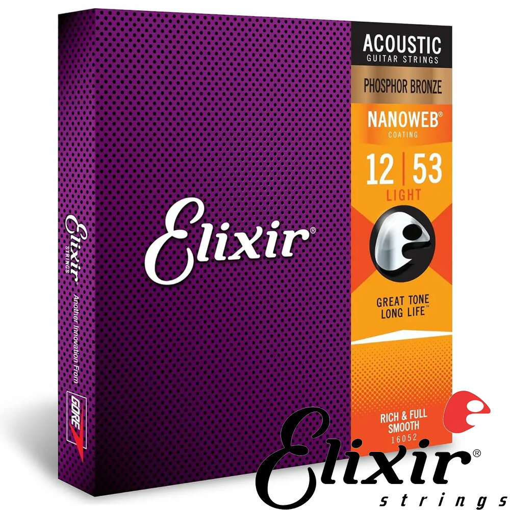 非凡樂器『Elixir』12-53 薄膜NANOWEB 磷青銅民謠木吉他弦  / 公司貨供應中🌹🌹