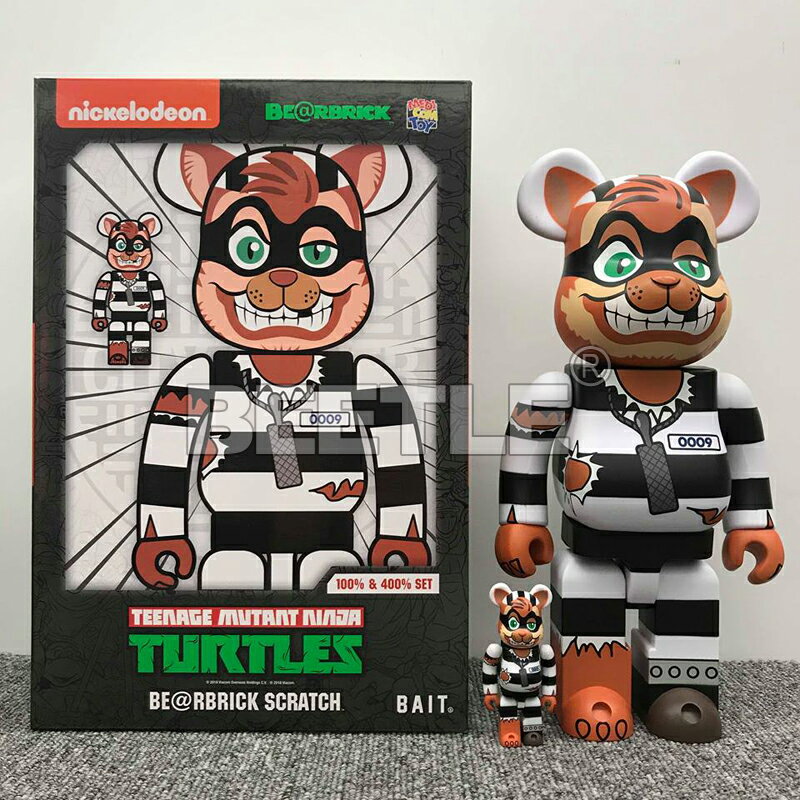 現貨 NYCC 限定 BAIT X BE@RBRICK SCRATCH 忍者龜 TMNT 庫柏力克熊 400% 100%