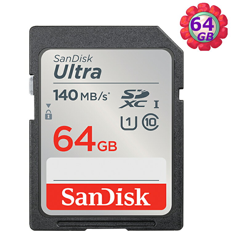 SanDisk 64GB 64G SDXC Ultra【140MB/s】SD SDHC U1 C10 SDSDUNB-064G相機記憶卡【序號MOM100 現折$100】