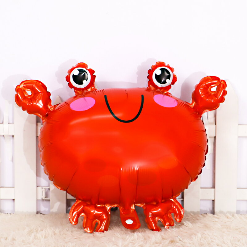 海洋動物鋁模氣球幼兒園兒童寶寶周歲生日充氣汽球桌飄立柱裝飾品
