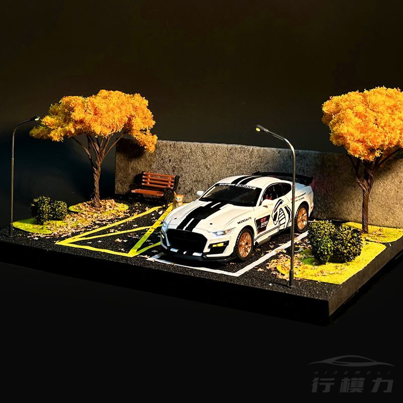 微縮場景拼裝DIY汽車模場景模擬汽車模型生日禮物送男生收藏擺件702
