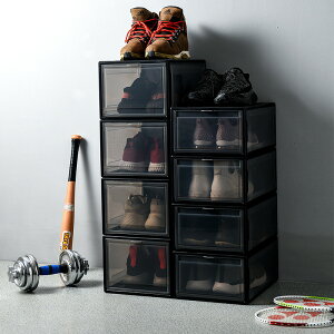 AJ出口收納盒亞克力全透組裝式磁吸鞋柜收藏鞋墻家用收納盒子