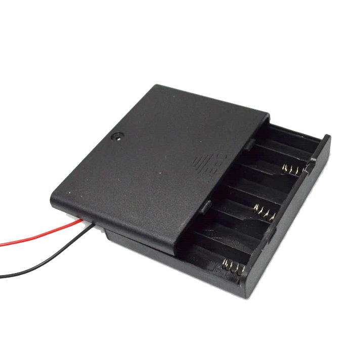 電池盒3號6槽含蓋 電池盒 塑料電池盒 帶線 外蓋 串聯【DY310】 123便利屋