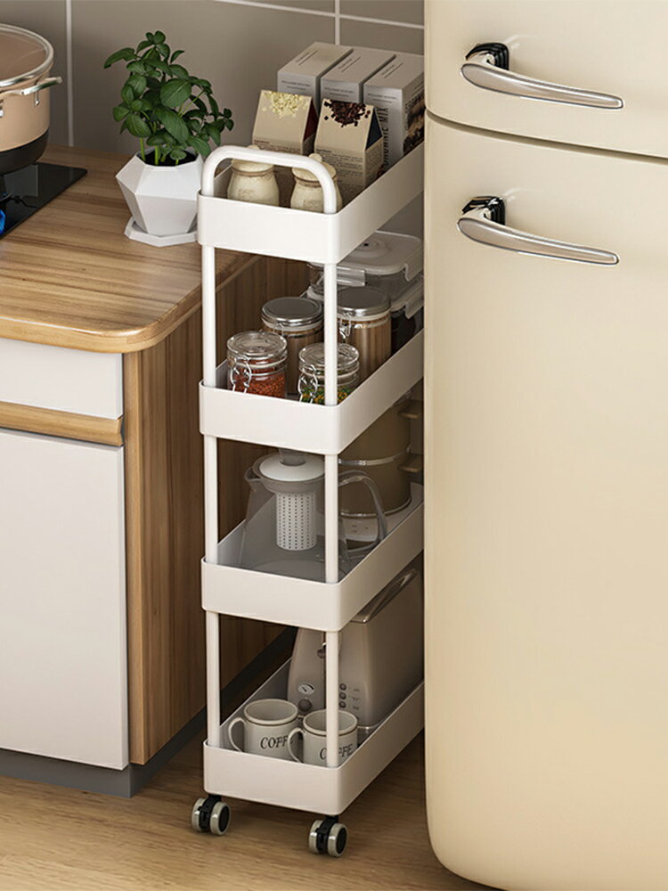 夾縫置物架廚房多功能冰箱縫隙收納柜窄小推車可移動衛生間儲物柜