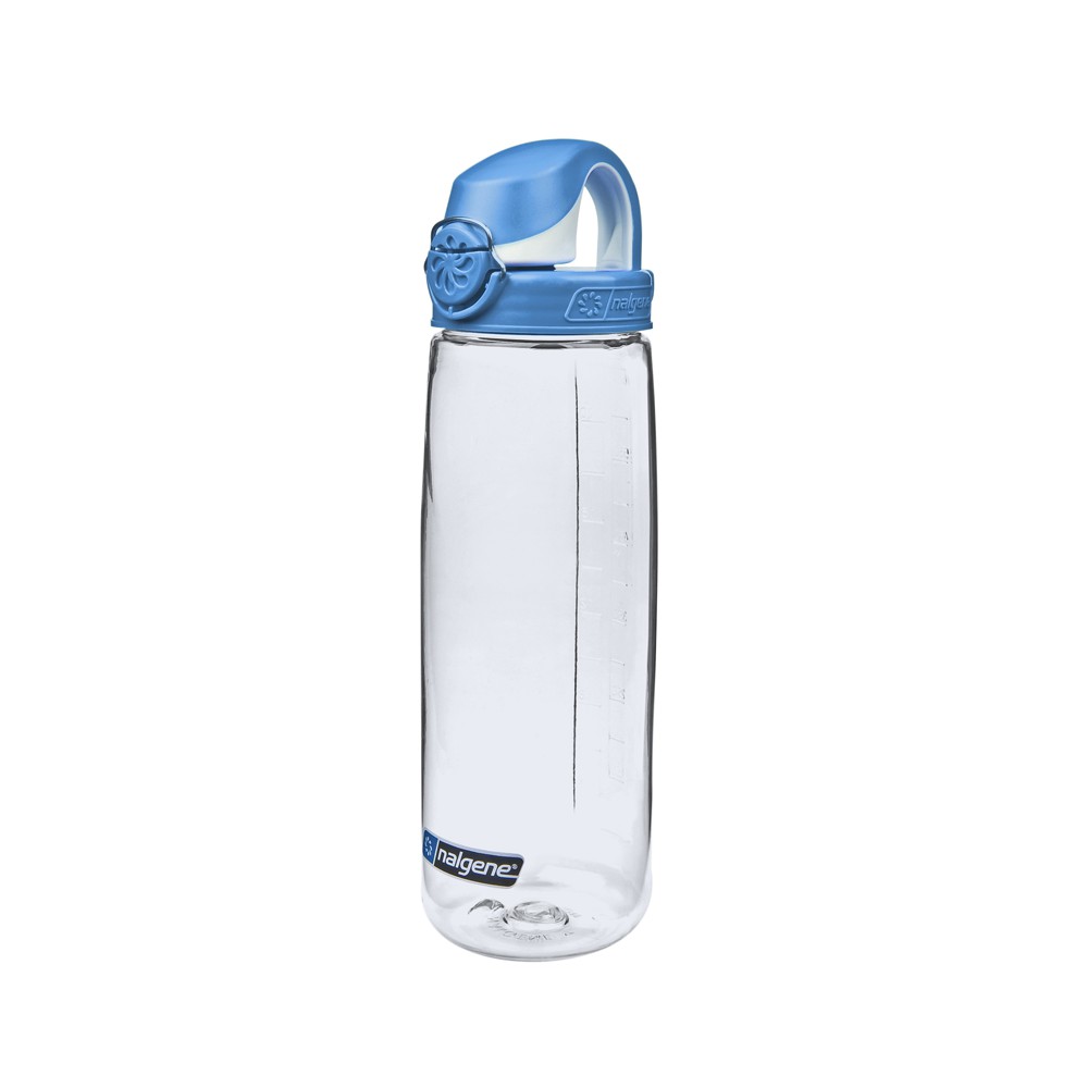 美國《Nalgene》專業水壺 650cc OTF運動型水壼 5565-2024 透明藍蓋