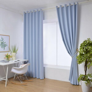 【優選百貨】窗簾布高精密遮光素色現代簡約窗簾成品零售