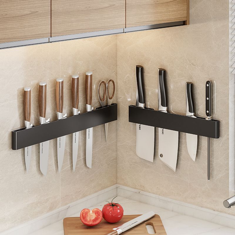 刀架廚房專用置物架不銹鋼壁掛式墻上一體收納架家用懸掛刀架