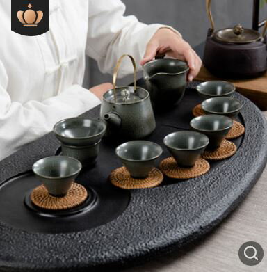 美琪 古典陶瓷窯茶具套裝提梁茶壺6人茶杯套裝