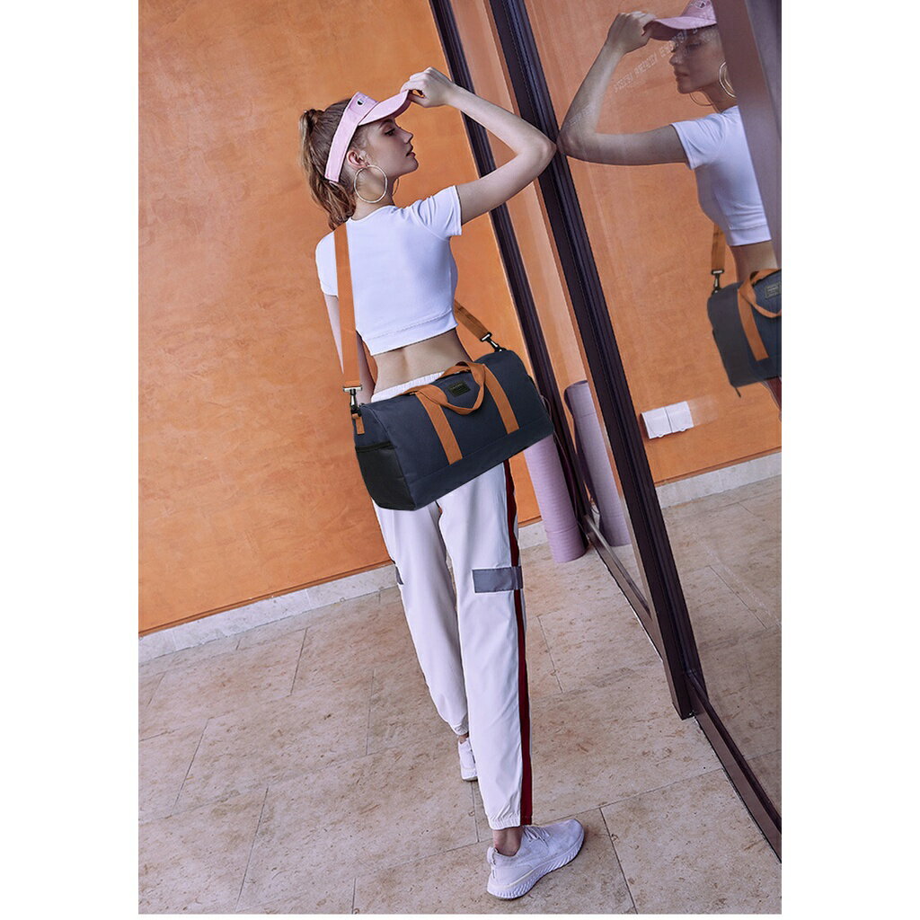 ISONA 防水尼龍材質乾濕分層收納輕薄優質運動旅行手提包 斜背包 側背包 肩背包 5