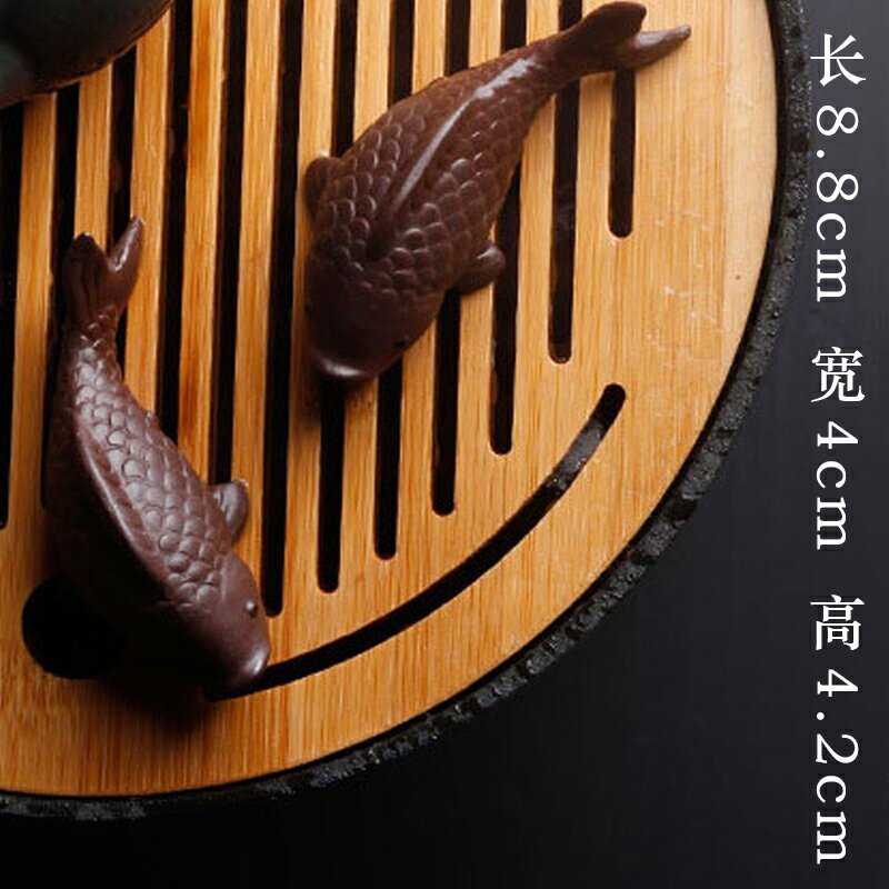 紫砂茶寵牛轉乾坤茶玩金蟾蜍擺件手工雕塑茶盤茶道具可養 7