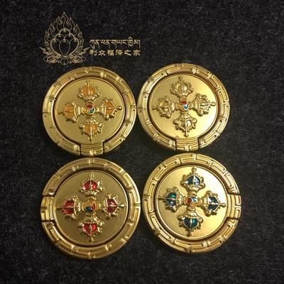 藏傳佛教用品 鋅合金手機扣 手機架 十相自在 圖案 四個顏色可選1入