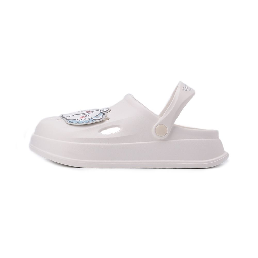 吉伊卡哇 洞洞園丁鞋 白 CW0484 中大童鞋