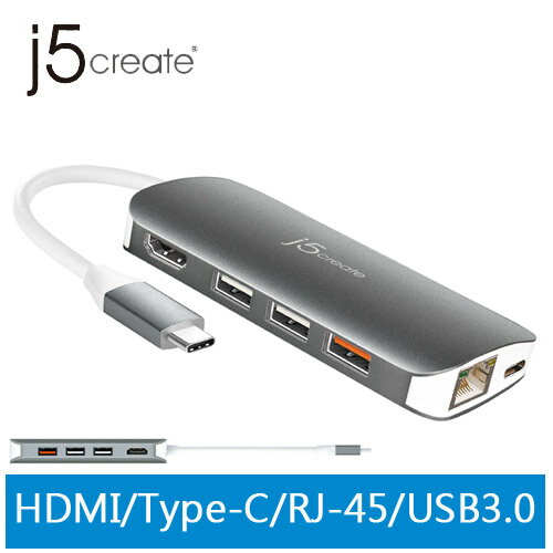 【現折$50 最高回饋3000點】j5create JCD383 USB Type-C 9合1擴充基座
