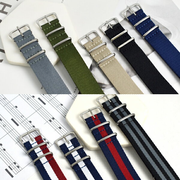 錶帶 20mm帆布錶帶【NEA34】