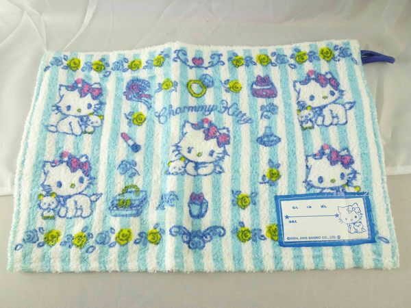 【震撼精品百貨】Charmmy Kitty 寵物貓 小毛巾 藍條紋 震撼日式精品百貨