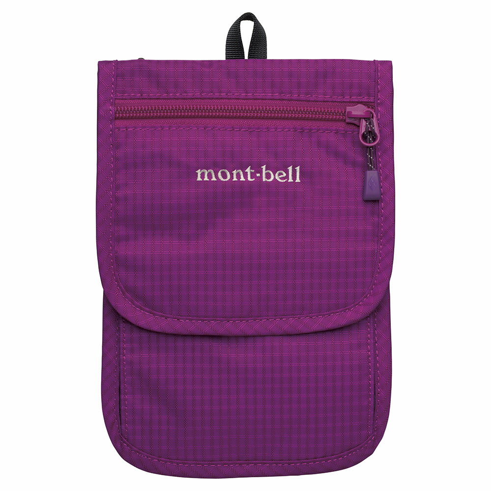 【【蘋果戶外】】mont-bell 1123894 DKFS 紫紅 TRAVEL WALLET 防盜錢包 旅行護照袋 旅遊證件包