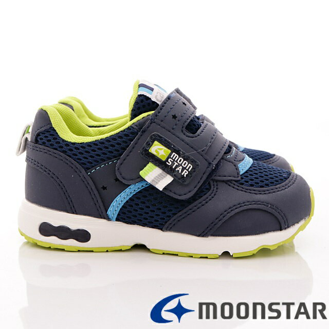 日本月星Moonstar機能童鞋Carrot四大機能系列3E寬楦速乾鞋款21465深藍(中小童段/中大童段) 3