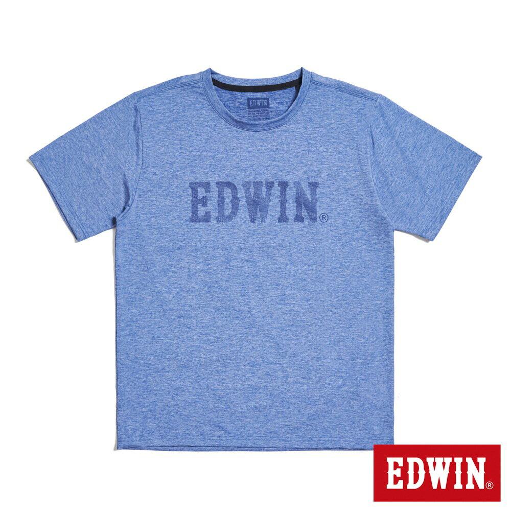 EDWIN 男款 涼爽系列 大印花短袖T恤 (寶石藍)
