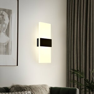 壁燈簡約現代走廊過道創意長方形led客廳壁燈輕奢臥室書房床頭燈