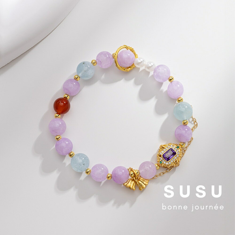 SU SU︱煙雨水晶手鍊❤️薰衣草紫水晶 紅瑪瑙 海藍寶 事業運 招財 轉運 能量 防小人 送禮 推薦 4