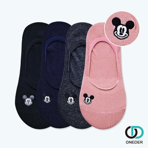 【ONEDER旺達】 Disney 米奇刺繡一體成形襪 米奇隱形襪 MK-902