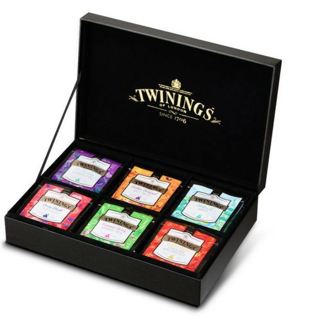 Twinings 唐寧茶 典藏風革鉑金禮盒(6格 30包茶袋)