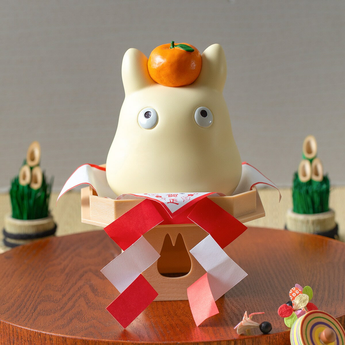 真愛日本 宮崎駿 吉卜力 龍貓 限定正月擺飾 小白龍貓鏡餅 新年 正月 擺飾 鏡餅 吉祥物 過年 招福