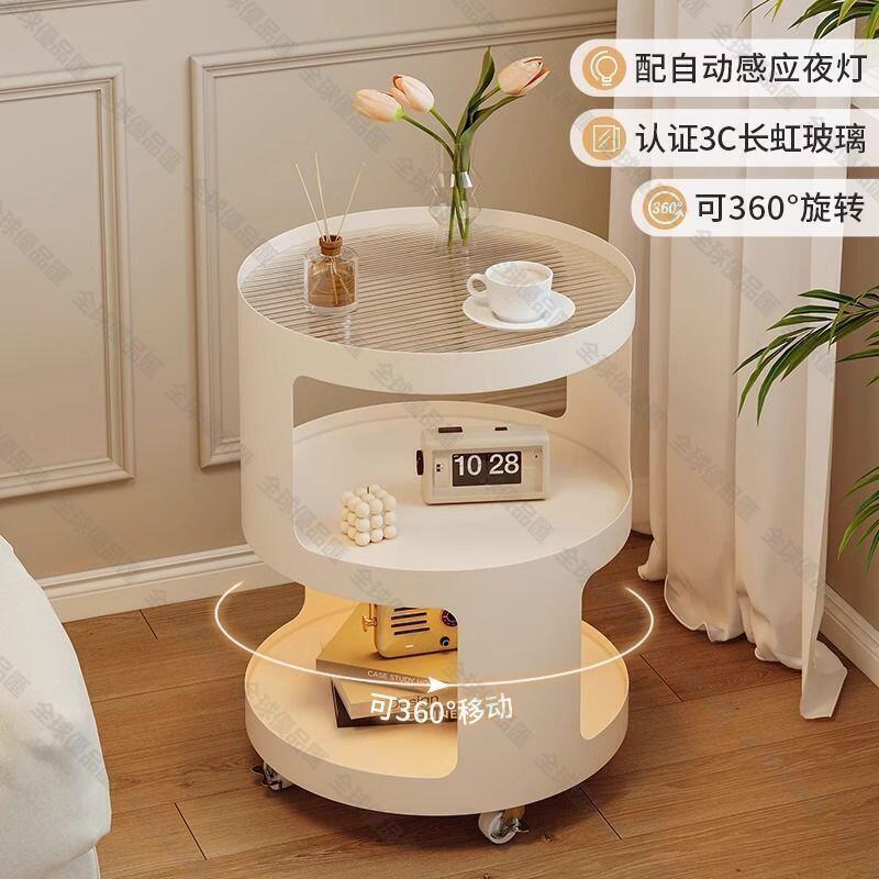 【全球優品滙】公司貨】邊桌 角幾 創意沙發邊幾 客廳可移動邊櫃 現代簡約鐵藝小角幾 床頭小推車 置物架