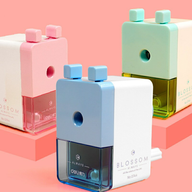 ✨台灣現貨📦 得力 削鉛筆機 手搖式 卡通削筆機 文具用品 #丹丹悅生活