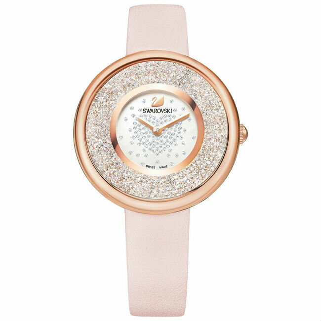 Swarovski 施華洛世奇 Crystalline Pure  真皮時尚腕錶 5376086  / 白面34mm