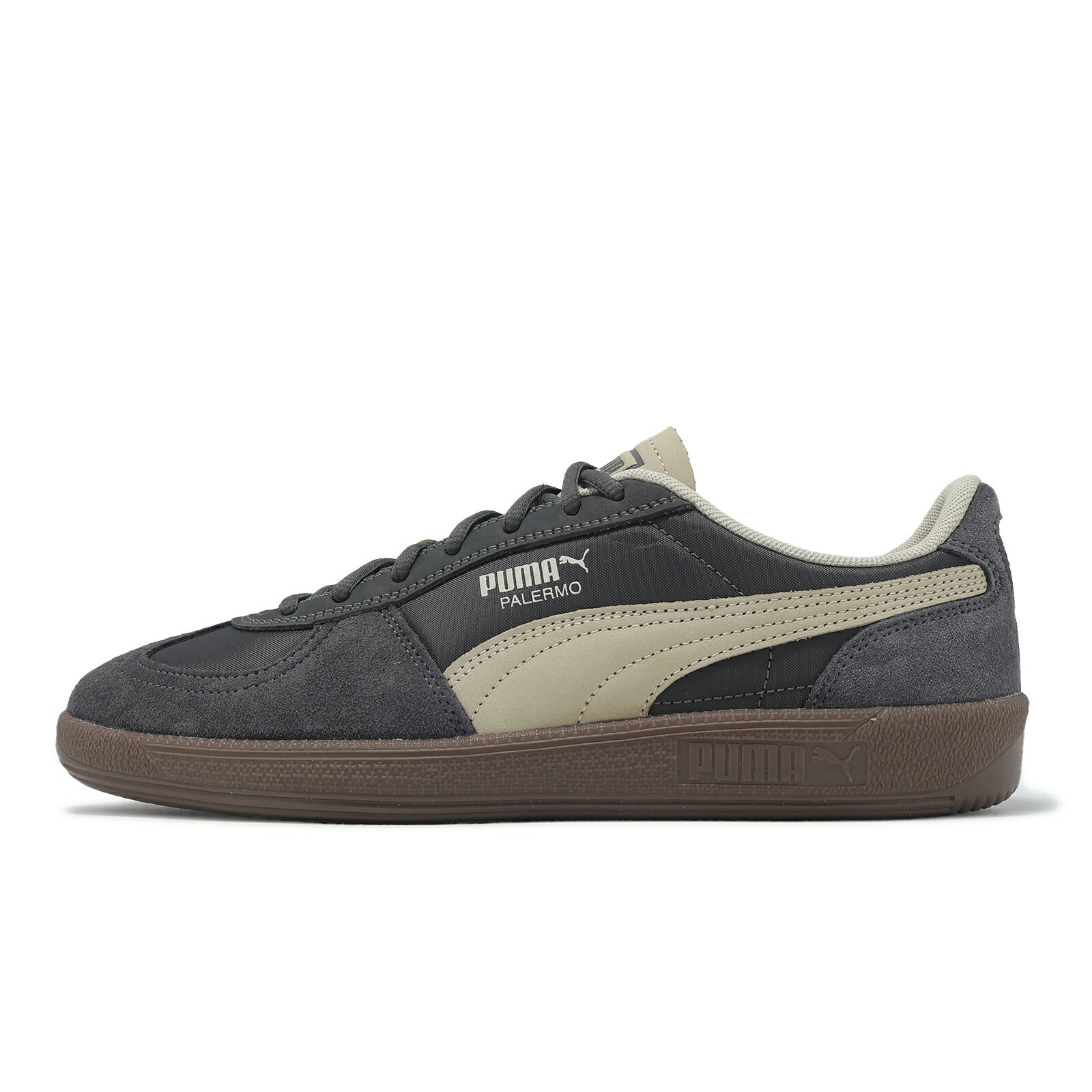 Puma 休閒鞋 Palermo Pop 男鞋 女鞋 灰 米 麂皮 復古 德訓鞋