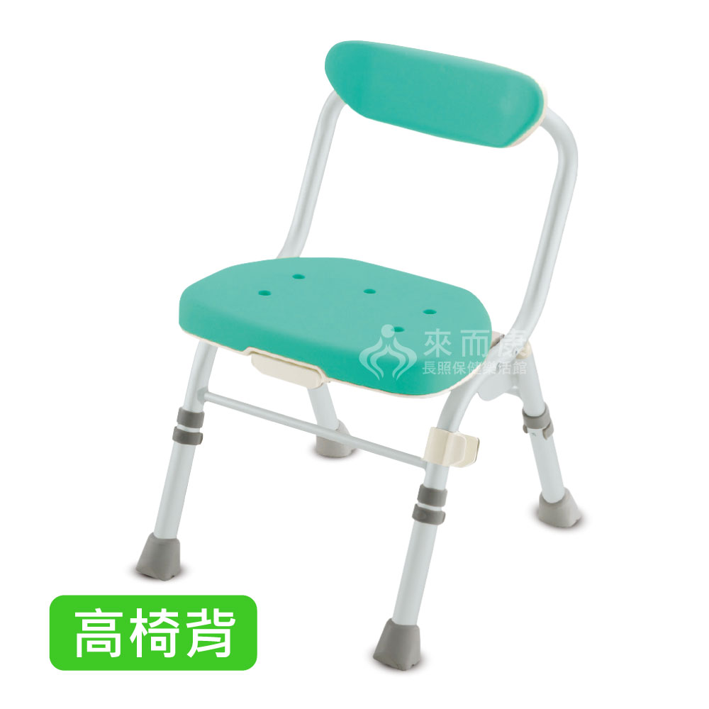 <br/><br/>  47946 Richell 可收摺 洗澡椅 高椅背 M型 淺綠色 小型尺寸<br/><br/>