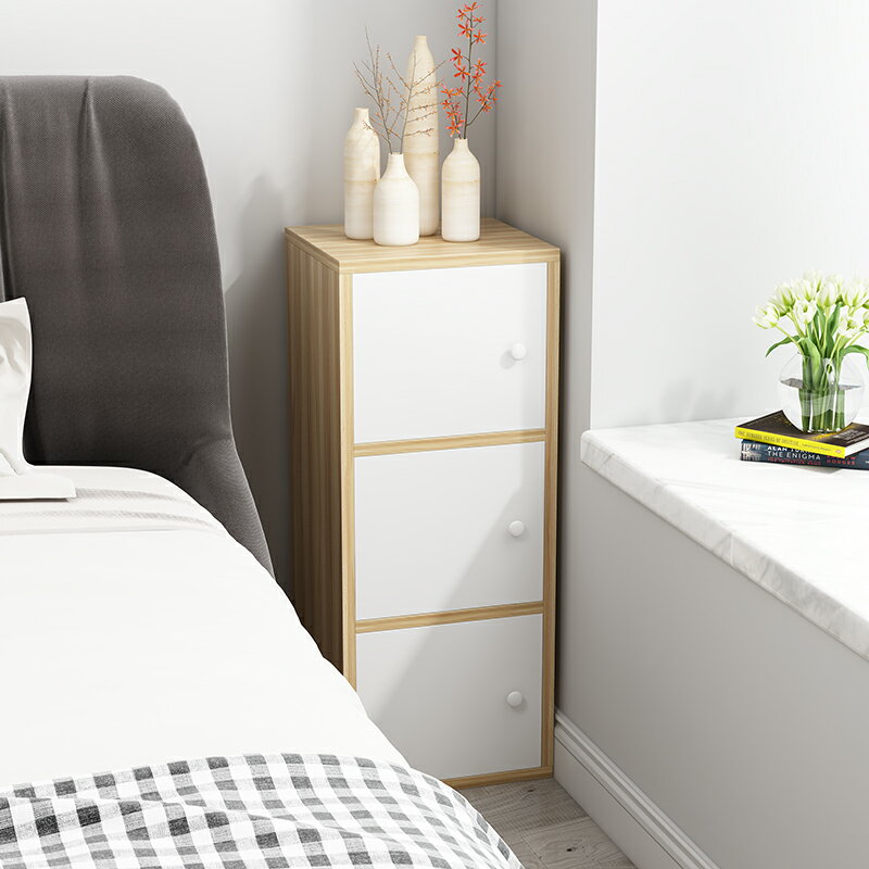 超窄床頭櫃北歐ins簡約現代迷你小型儲物置物架臥室床邊簡易櫃子
