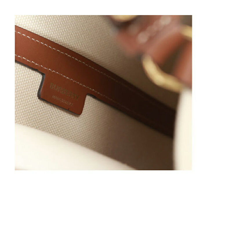 BURBERRY 小型標誌圖案棉質帆布 Peggy 水桶包 80268241~【 菲尼斯 國際精品 ★ 疊加現抵$1520 】 5