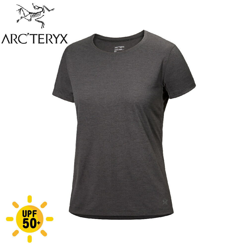 【ARC'TERYX 始祖鳥 女 Taema 快乾短袖圓領衫《雜黑》】X000007309/T恤/運動衫/排汗衣