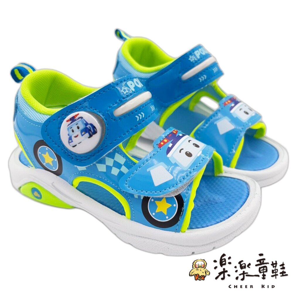 【限量特價!!】台灣製波力救援小隊電燈涼鞋-波力款 - 台灣製 台灣製童鞋 MIT MIT童鞋 女童鞋 男童鞋 台灣製涼鞋 露趾涼鞋 電燈涼鞋 波力童鞋 救援小英雄 波力 Poli 羅尹 Roy 安寶 Amber 波力Poli Robocar Poli
