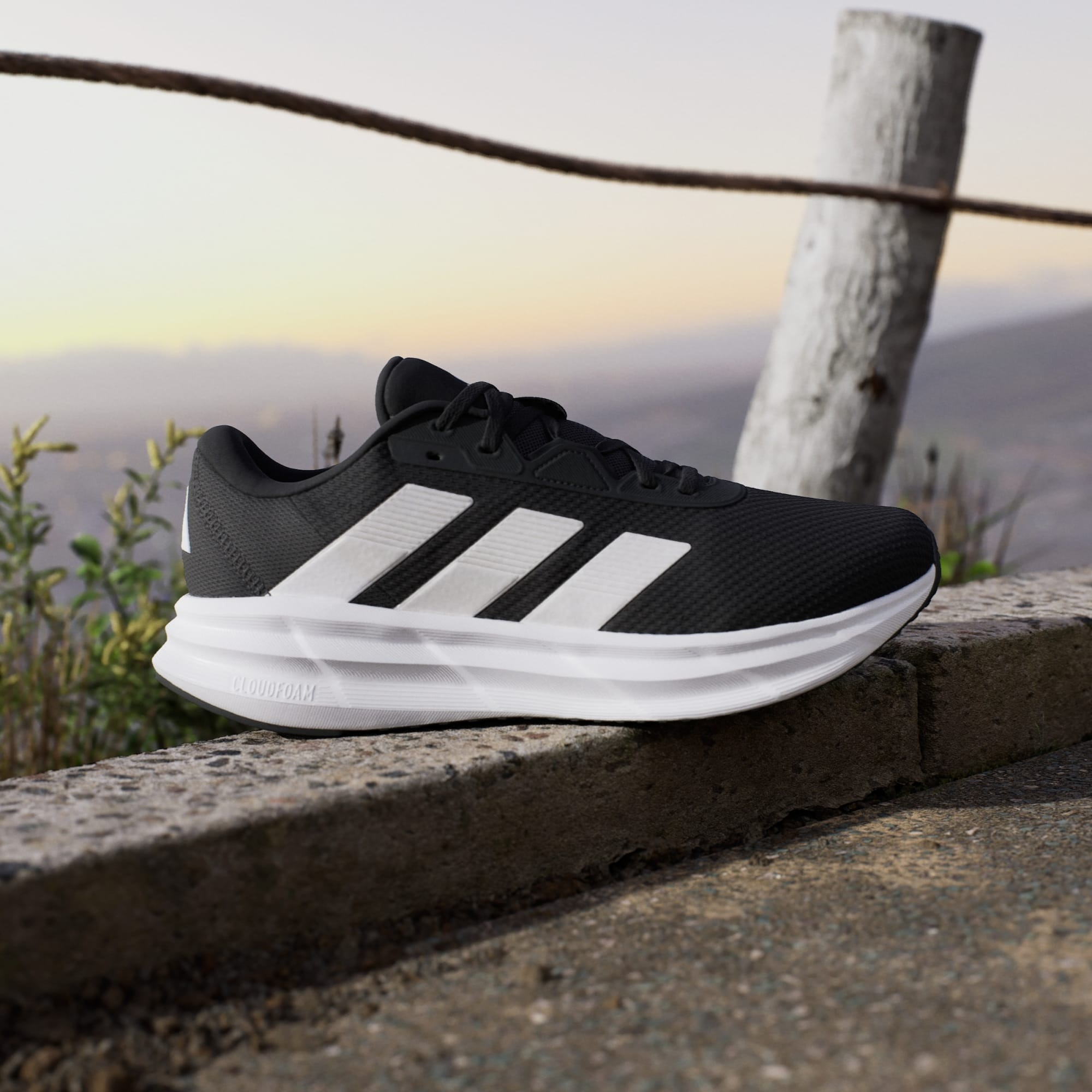 ADIDAS JR9585 GALAXY 7 M EXTRA WIDE 男慢跑鞋 寬楦 黑x白 大尺碼