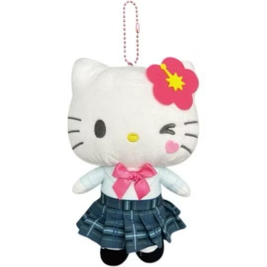 【震撼精品百貨】凱蒂貓_Hello Kitty~日本SANRIO三麗鷗 KITTY絨毛玩偶收納包附扣環-高校款L*16052