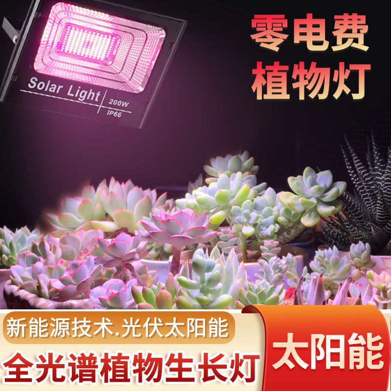 【台灣公司 超低價】800太陽能植物生長燈全光譜花卉肋長開花多肉上色防雨植物補光燈 2