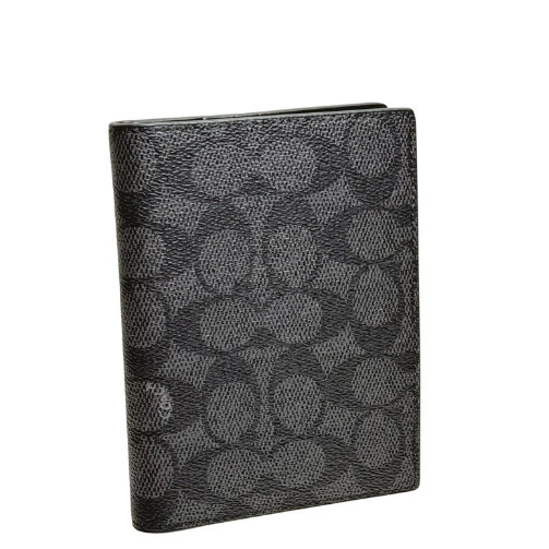 COACH 經典滿版老花護照夾 卡片夾 防刮老花PVC塗層帆布 護照套 CW170 黑色(現貨)▶指定Outlet商品5折起☆現貨【送禮首選★APP下單點數4倍送】